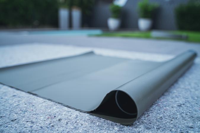 Preview: PVC Teichfolie 1,00 mm olivgrün inkl. Teichvlies 500g/m²