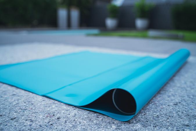 Preview: PVC Teichfolie 1,00 mm türkisblau inkl. Teichvlies 300g/m²